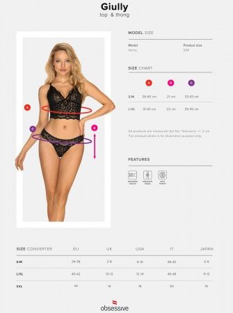 Комплект Obsessive Giully S/M | Зображення 7
