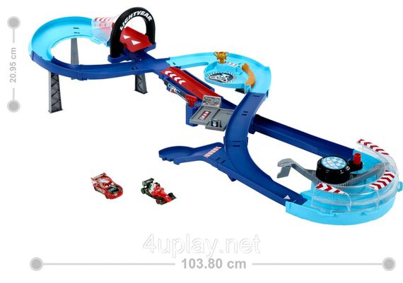 Трек Тачки Трасса для прыжков Молния Маккуин Оригинал Disney Cars GRC Jumping Raceway Lightning McQueen Mattel | Зображення 2
