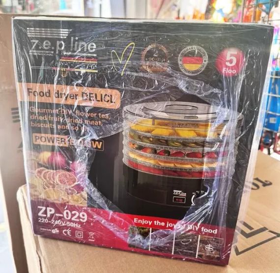 Сушарка для овочів та фруктів Zepline ZP-029 сушарка дегідрататор 800 Вт Чорна | Зображення 2