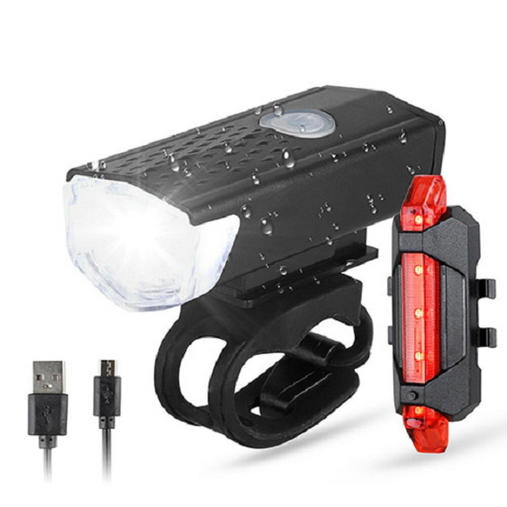 Велосипедний ліхтар з габаритами AQY-0108A-XPE + STOP-5LED, micro USB, вбудований акумулятор DC-2218 | Зображення 4