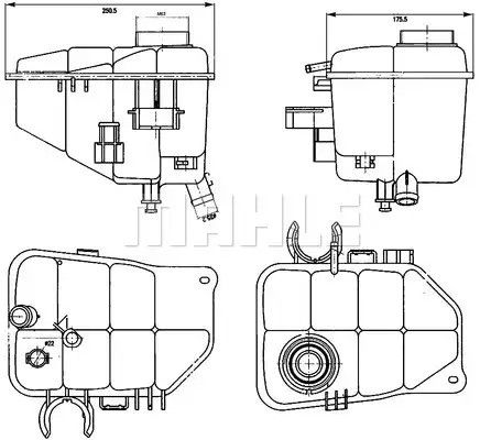 Бачок розширювальний радіатор W203, MAHLE/KNECHT (CRT126000S) | Зображення 3