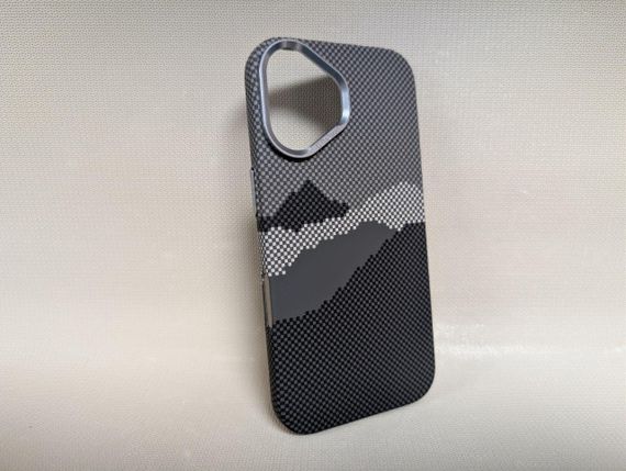 Чохол для iPhone 16 / Айфон 16, LUXO Life Carbon, ультратонкий, MagSafe, сірий