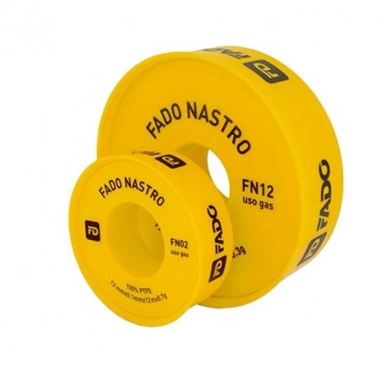 Фум-стрічка Nastro ГАЗ 12×10×0,075 мм, жовтий пластик | Зображення 1