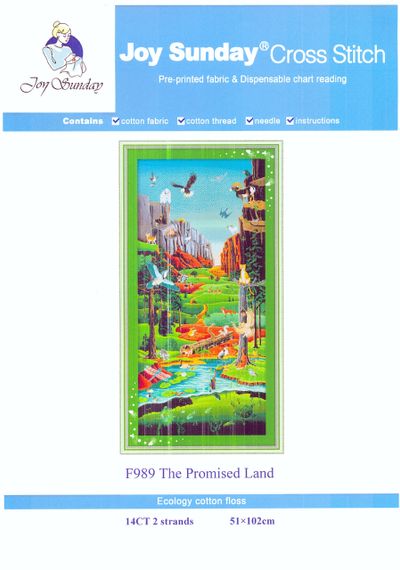 Набор для вышивания по нанесённой на канву схеме "The Promised Land". AIDA 14CT printed 51*102 см | Зображення 1