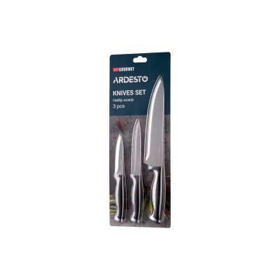 Набір ножів Ardesto Gemini Gourmet 3 шт Black (AR2103BL) | Зображення 1