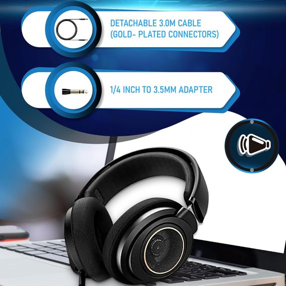 Навушники дротові Philips SHP9600 HiFi Over-ear Cable 3 м Black (SHP9600/00) | Зображення 7