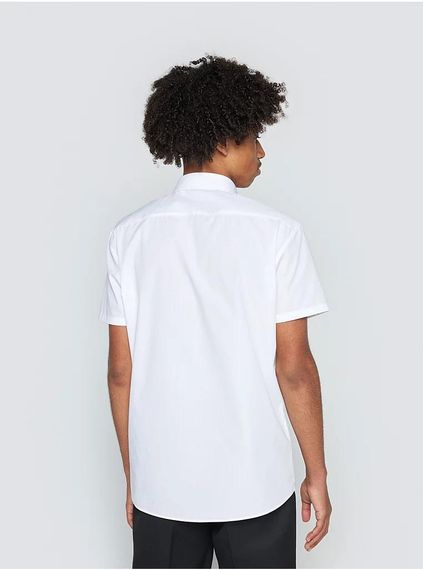 Підліткова сорочка для хлопчика Slim Fit з коротким рукавом George 179-183 см Біла (25091747B) | Зображення 2