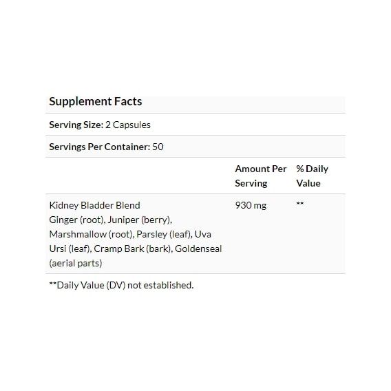 Комплекс для профилактики работы почек Nature's Way Kidney Bladder 930 mg 100 Veg Caps NWY00110 | Зображення 2