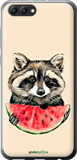 Чохол на Huawei Honor V10 / View 10 Єнотик з кавуном "4605u-1579-2448"