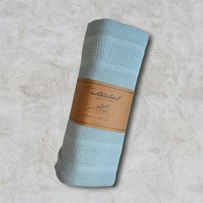 Вафельне простирадло-покривало Istanbul 210×230 см. Aqua Marine