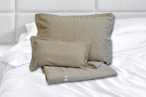 Покрывало з бахромой Kayra 240х260 см Bianca капучино | Зображення 2