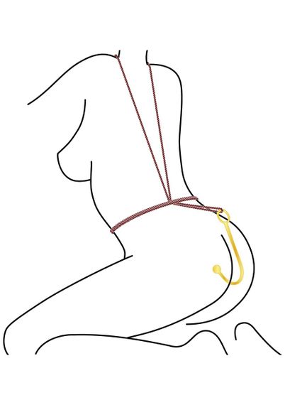 Анальний гак преміум-класу з кільцем для бондажу Taboom Luxury Anal Hook, золотий Sex Aura | Зображення 3