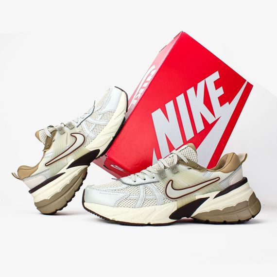 Демісезонні кросівки Nike шкіра + текстиль колір бежевий | Зображення 9