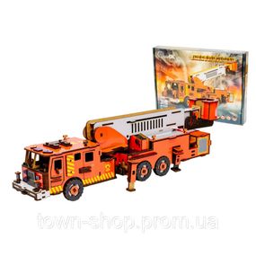 Деревянный 3D конструктор "Пожарная машина" Puz-00921, 318 деталей