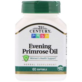 Масло вечерней примулы 21st Century Evening Primrose Oil 60 Softgels CEN-21828