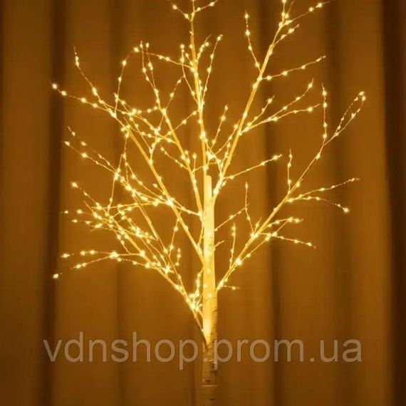 Світлодіодне декоративне дерево 1.5м, 320 LED, тепле біле світло / LED дерево нічник | Зображення 1