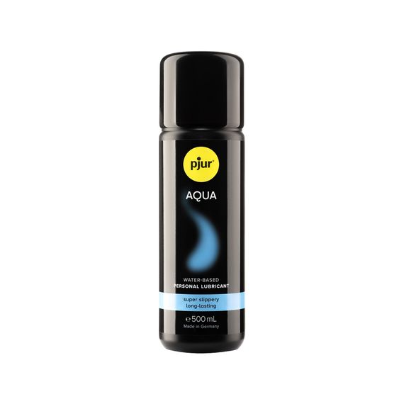 Лубрикант на водній основі pjur Aqua 500 мл, ефект оксамитової шкіри без прилипання