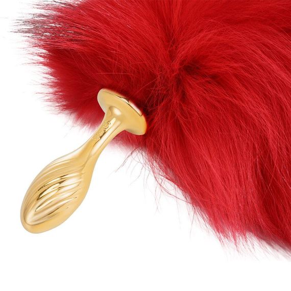 Анальна пробка з хвостом лисиці LOCKINK SEVANDA Red Vixen Set with Pear-shape Plug sexstyle | Зображення 5