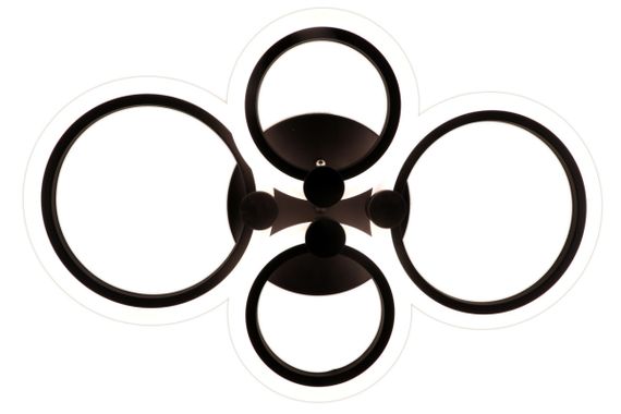 Люстра світлодіодна стельова LED світильник для квартири на стелю лед з пультом 25606 Чорний 10х39х61 см. | Зображення 1