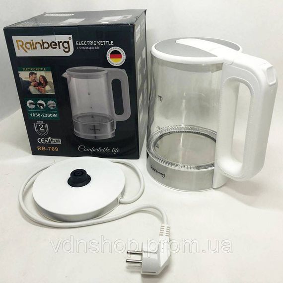 Чайник электрический домашний Rainberg, Электрический чайник бесшумный, Электрочайник удобный IJ-47 | Зображення 1