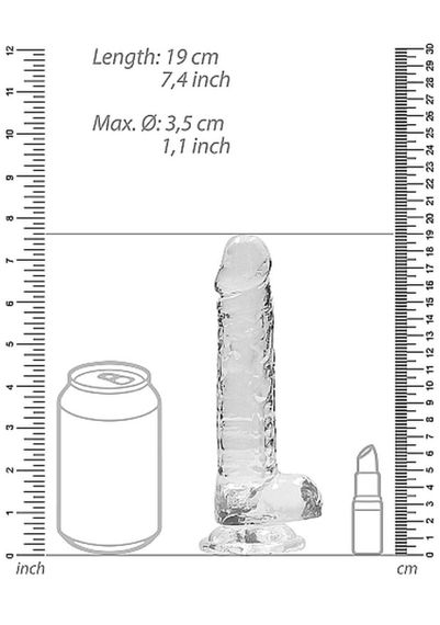 Фалоімітатор - Realrock Dildo 7" Transparent Sex Aura | Зображення 1