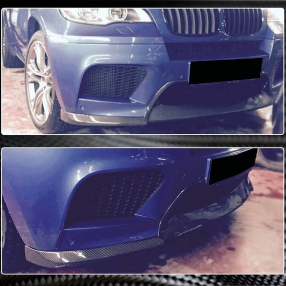 Накладка на передній бампер Карбон V2 (для X6M) для BMW X6 E-71 2008-2014 рр | Зображення 2