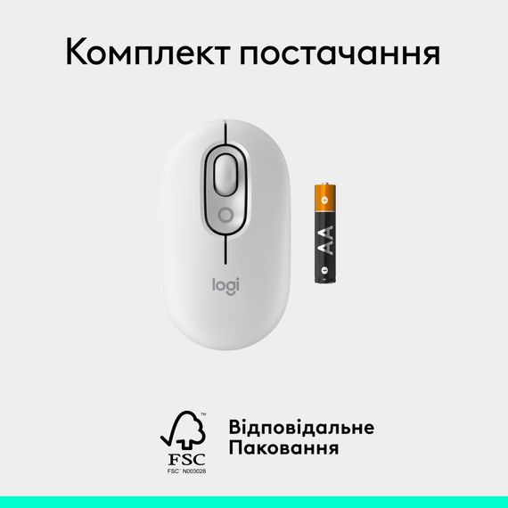 Мишка Logitech POP Mouse With Emoji Bluetooth Off-White (910-007411) | Зображення 8