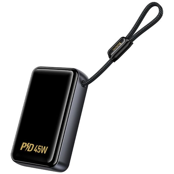 Портативное ЗУ Power Bank Hoco Q54 Shine PD45W with cable 20000 mAh Metal gray | Зображення 4