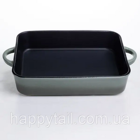Форма для выпечки фарфоровая с ручками 29.5х23.5х6.5 см черный KS-624