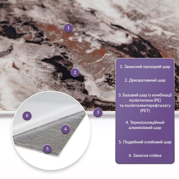 Самоклеюча стінова PET плитка 600*300*2mm (D) SW-00002297 | Зображення 1