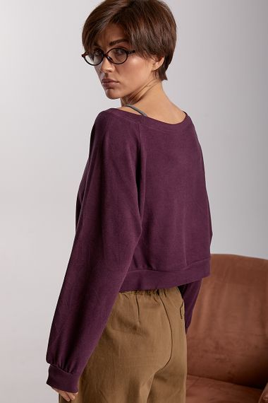 Вільна кофтинка у комлекті з майкою - фіолетовий цвет, ONE SIZE (є розміри) | Зображення 1