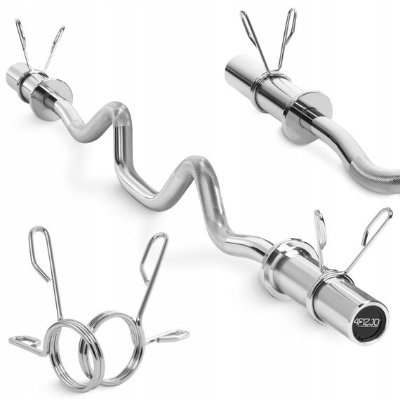 Гриф для штанги олімпійський Z-подібний 4FIZJO 120 см 50 мм без підшипників (P-5905973401173) | Зображення 6