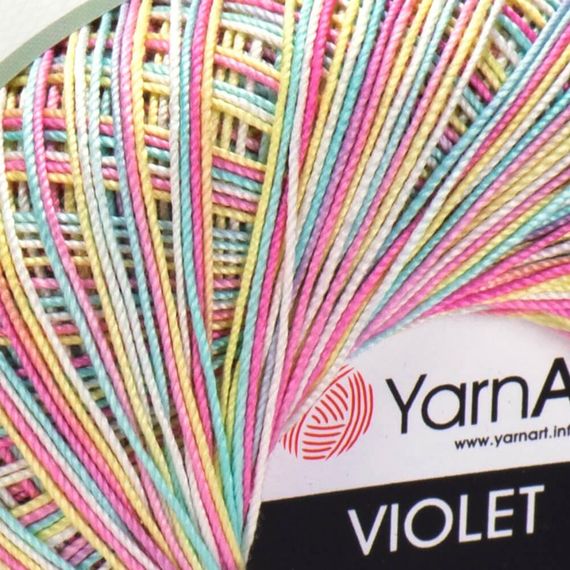 Пряжа YarnArt Violet Melange номер кольору 502 бавовна 100% пряжа ярнарт віолет меланж | Зображення 1