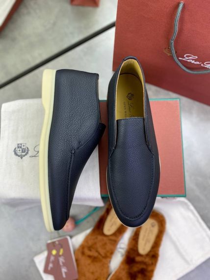 Лофери Loro Piana Open Walk чорного кольору з натуральної шкіри ob388 | Зображення 2