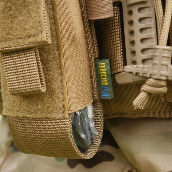 Подсумок под турникет открытого типа с креплениями для тактических ножниц и маркера койот | Зображення 9