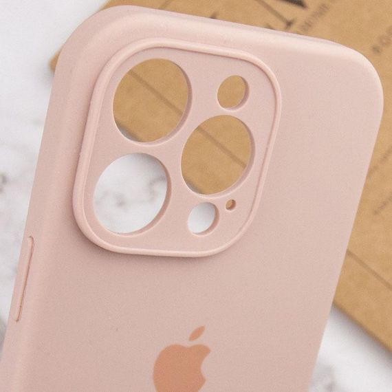 Чохол Silicone Case Full Camera Protective (AA) для Apple iPhone 15 Pro (6.1") Рожевий / Pink Sand | Зображення 5