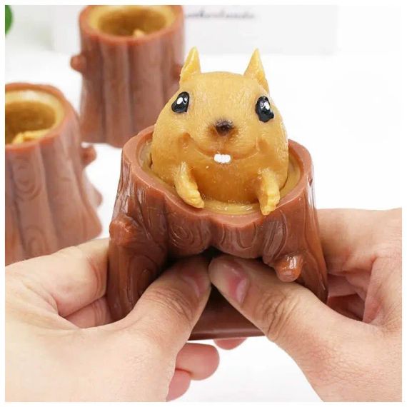 Іграшка антистрес Pop It Фуфлік - білка, що вистрибує | Зображення 5