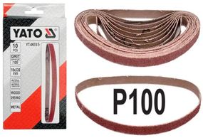 Набір стрічка наждачна нескінченна 10х330 P100 10 штук YATO YT-09745