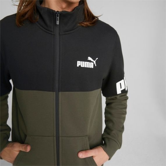 Костюм спортивний чоловічий Puma Power Tracksuit Fleece 670038 70 (хакі, бавовна, теплий, фліс, бренд пума) | Зображення 4