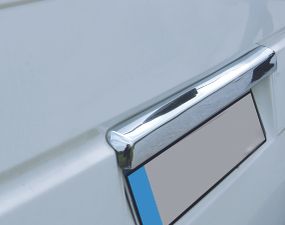 Хром над номером (нерж) Дверь ляда. Carmos - Турецкая сталь для Volkswagen T4 Transporter