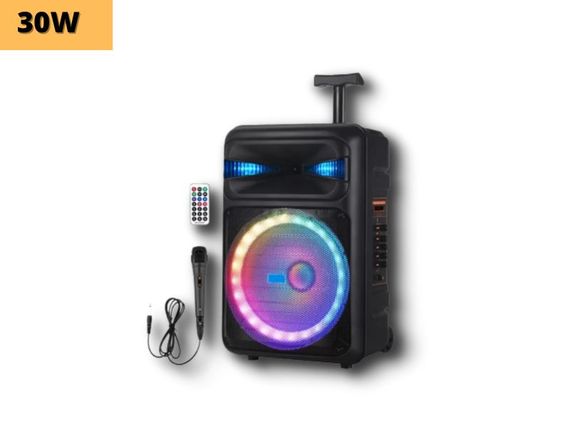 Портативная колонка бумбокс XPRO GZ-2680 чемодан 30Вт, USB, SD, FM радио, Bluetooth, 1 микрофон, ДУ (MER-15675) | Зображення 1