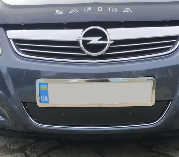 Зимняя накладка на решетку (2008-2011) Глянцевая для Opel Zafira B