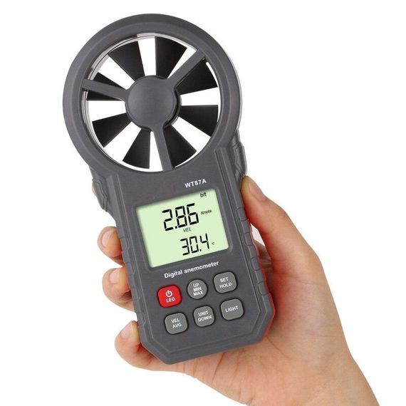 Анемометр крильчастий 0,3-30 м/с, -10-45 °C WINTACT WT87A | Зображення 2