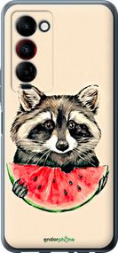 Чохол на Tecno Camon 18 Premier Єнотик з кавуном "4605u-2652-2448"