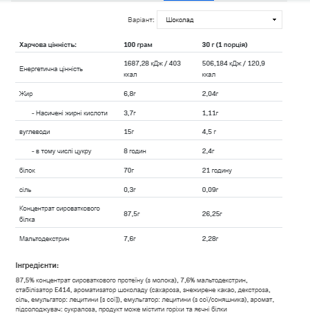 Whey Protein - 900g Chocolate | Зображення 1