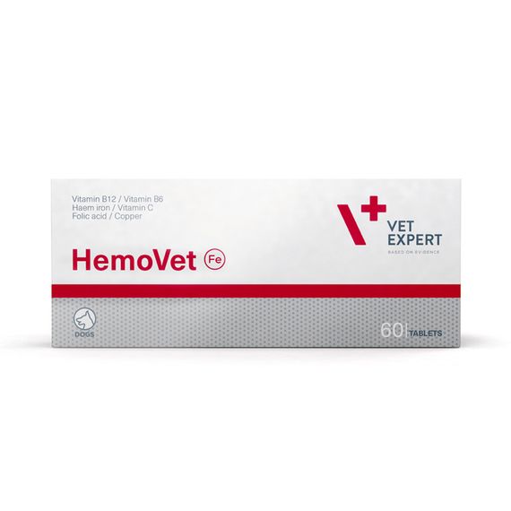 Добавка VetExpert HemoVet із залізом для собак з анемією 60 табл