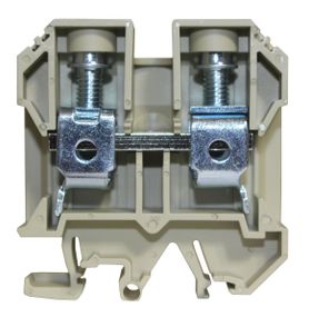 Клема КНГ-SAK-35EN 125А 6-35мм2 гвинтова бежевий набірна на DIN-рейку без маркера без кришки Ny95505488