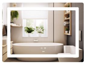 Дзеркало Lidz Kubis (KU2) 900х700 мм з LED-підсвічуванням Touch LD78LF90448452