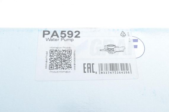 Помпа води Audi 100 80 2.6 quattro 90-94 A6 A8 2.6 2.8 quattro 94-97 B B  5 лоп.  h шківа=26.4mm  PA592 | Зображення 8