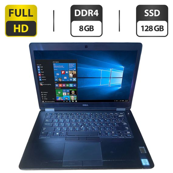 Ноутбук Б-класс Dell Latitude E5470 / 14" (1920x1080) IPS / Intel Core i5-6300U (2 (4) ядра по 2.4 - 3.0 GHz) / 8 GB DDR4 / 128 GB SSD / Intel HD Graphics 520 / WebCam б/у